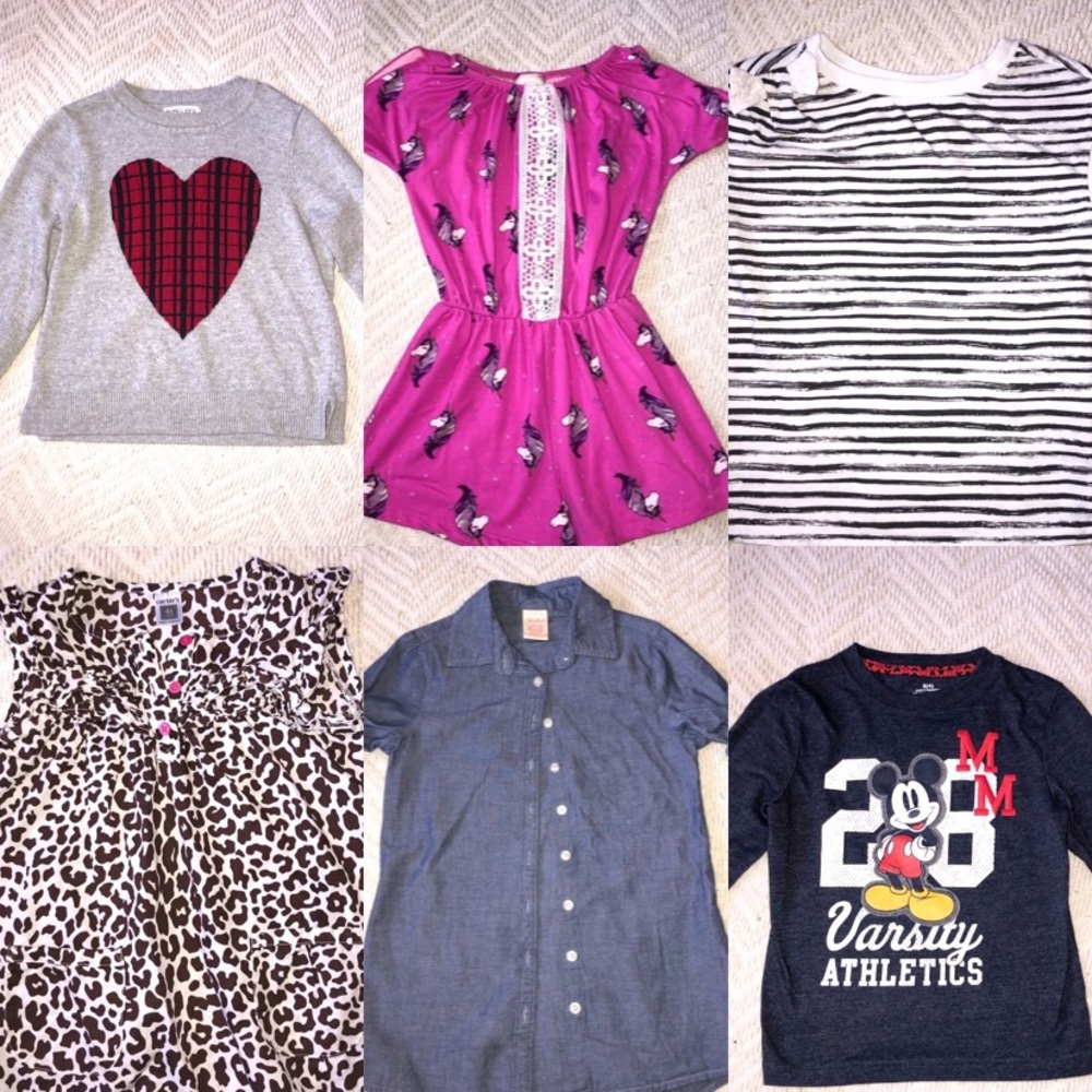 Little girls bundle of 6 tops size 4T